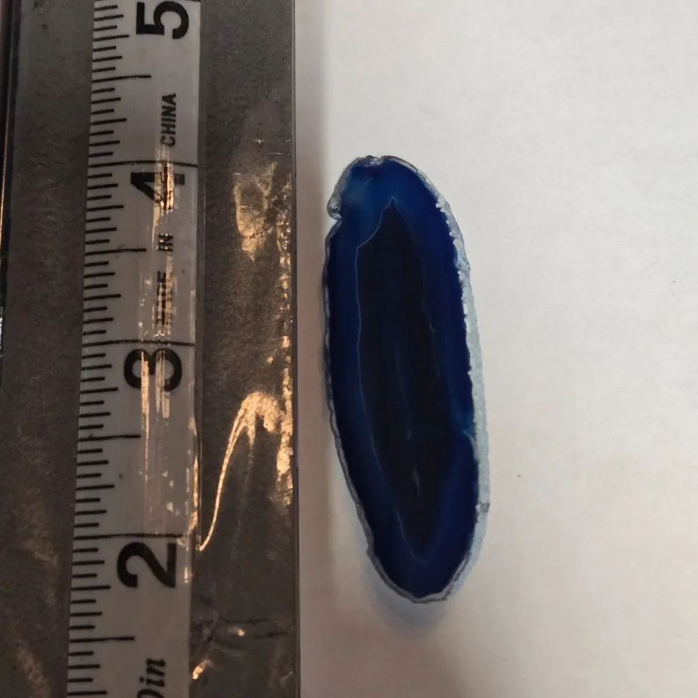 Blue Agate Slice Pin
